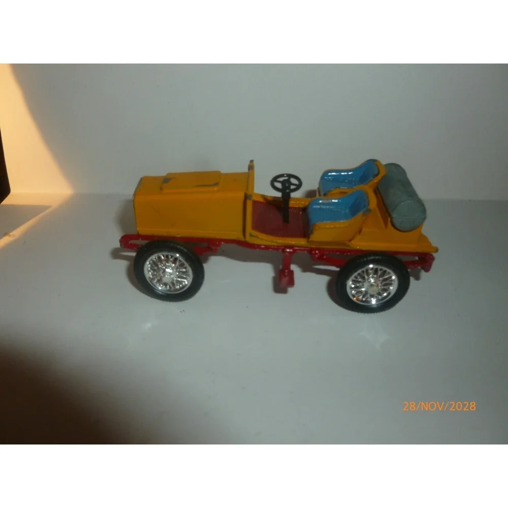 Vintage RAMI J.M.K. 1902 De Dion Bouton Course Diecast Car Yellow France